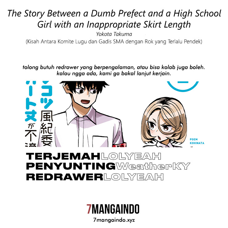 The Story Between a Dumb Prefect and a High School Girl with an Inappropriate Skirt Length Chapter 02 Gambar 1